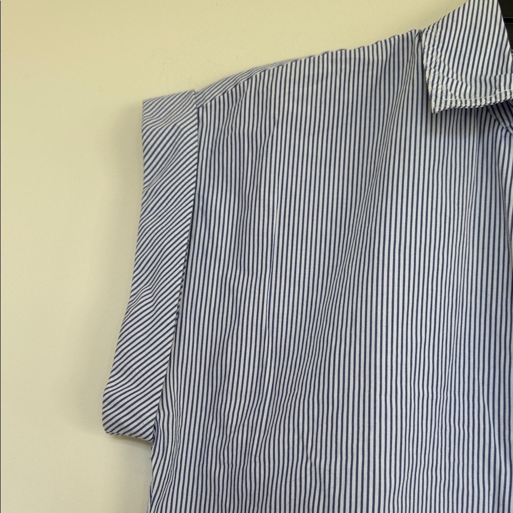 J. Crew Women’s Blue Pinstripe Casual Shirt - Picture 3 of 7